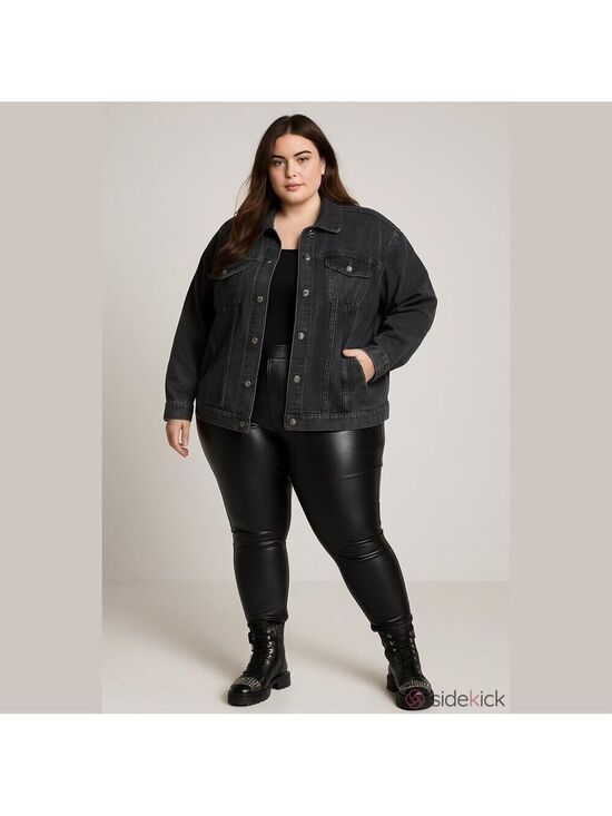 DKNY Jackets & Blazers - DKNY Women's Gray Studded Denim Jacket Size 3X